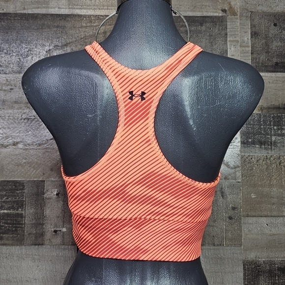 New Under Armour Project Rock HeatGeat Sports Bra Tangerine - XSmall - Picture 8 of 10